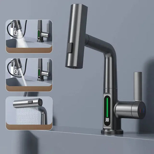 Versatile 3-in-1 Smart Waterfall Faucet