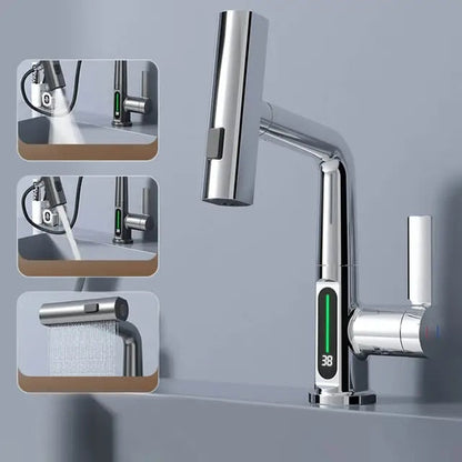 Versatile 3-in-1 Smart Waterfall Faucet