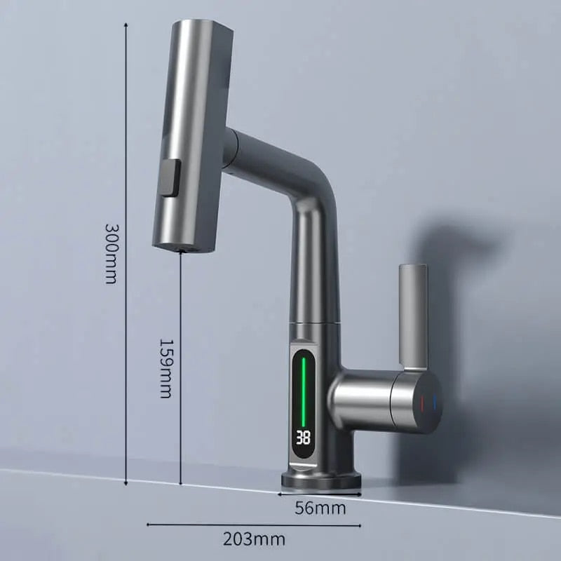 Versatile 3-in-1 Smart Waterfall Faucet