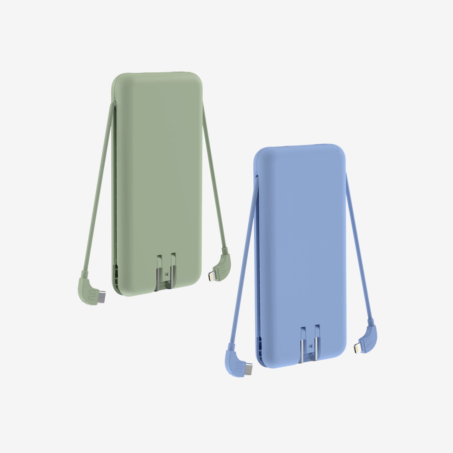 Dual-Pack 5-in-1 Portable Charger 10,000 mAh | Travel Power Adapter with USB-C, Lightning, Qi Charging, and Global Adapters