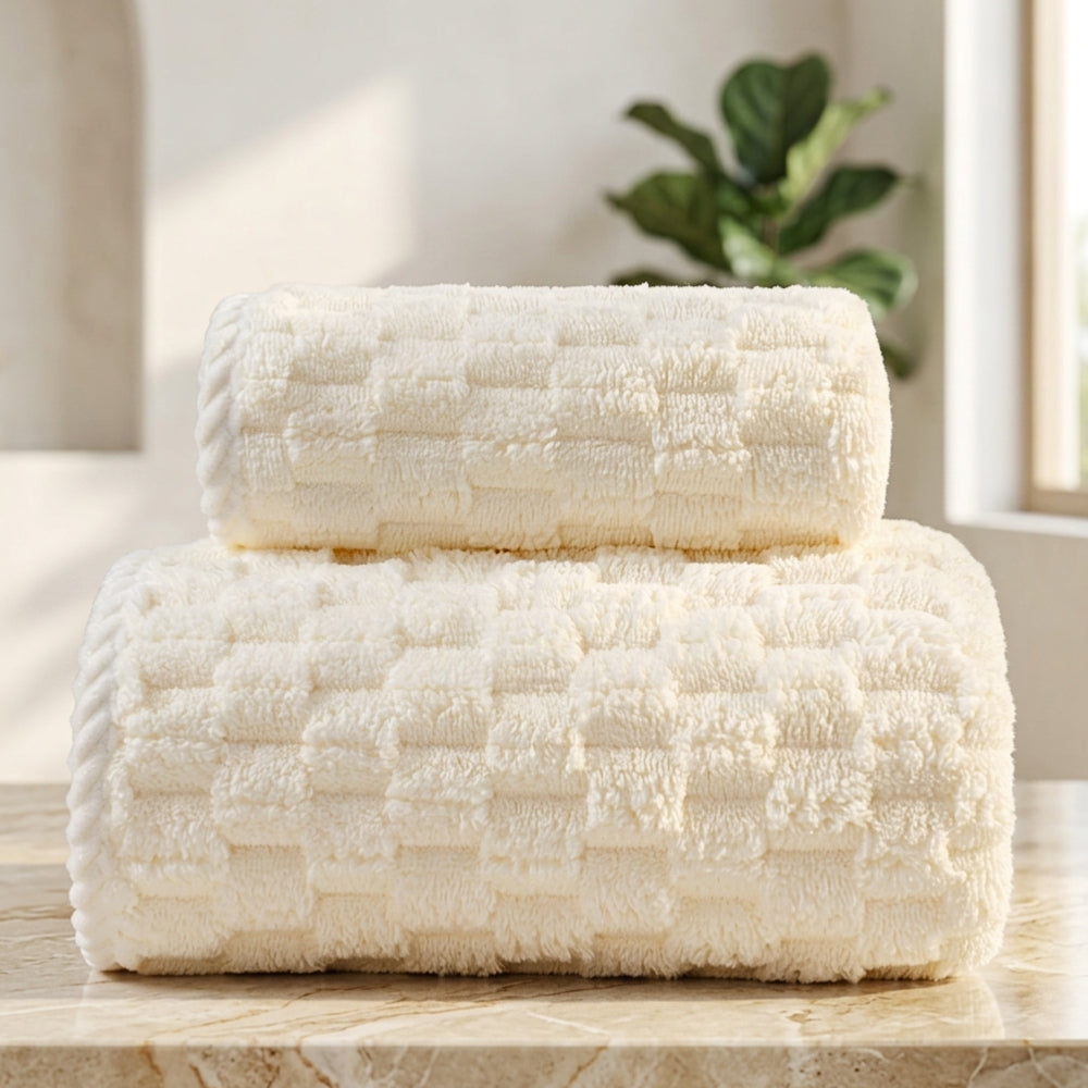 Luxurious Fleece Bath Towel Set - 2 Piece Collection