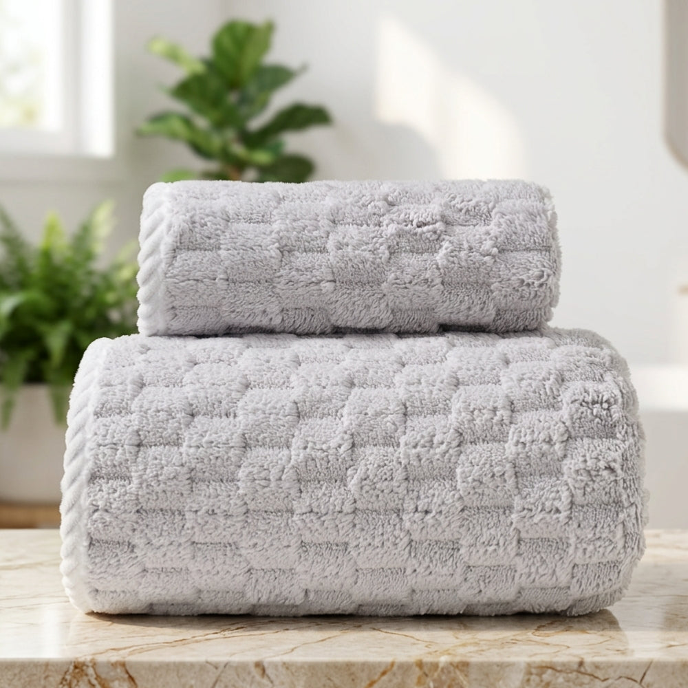 Luxurious Fleece Bath Towel Set - 2 Piece Collection
