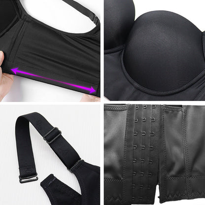 Deep Cup Push-Up Bra for Enhanced Curves