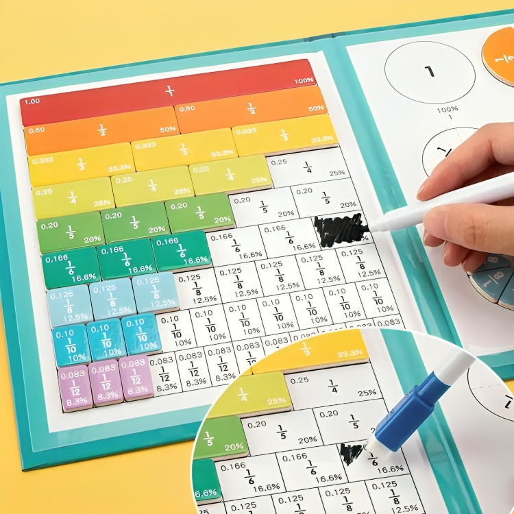 FractionFun™ | Interactive Magnetic Puzzle Book for Kids