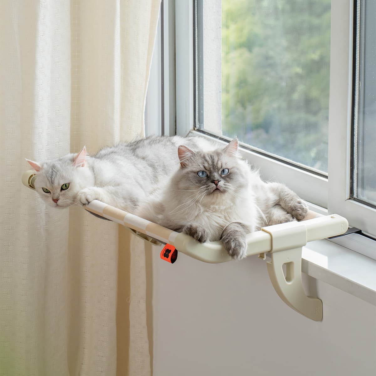 Chic Window Cat Perch in Vibrant Pink