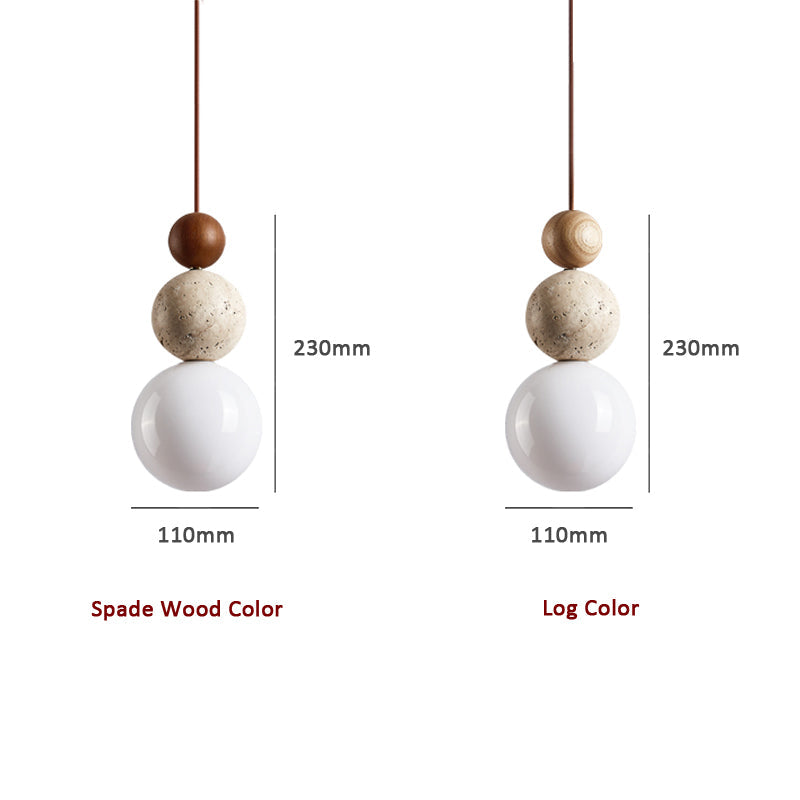 Minimalist Travertine Pendant Light Fixture in Contemporary Design