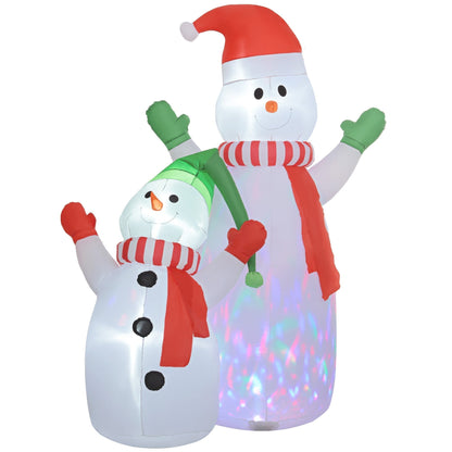 Inflatable Christmas Snow Family – 240 cm Decoration with LED Lights and Fan