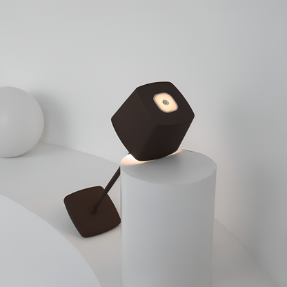 Dimmable LED Square Table Lamp – Rechargeable with Touch Control