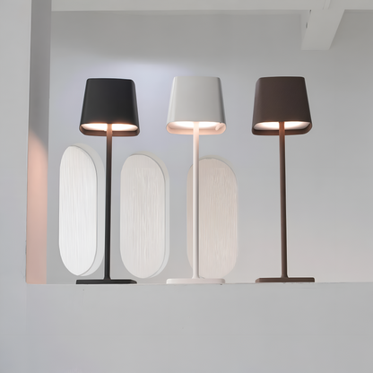 Dimmable LED Square Table Lamp – Rechargeable with Touch Control