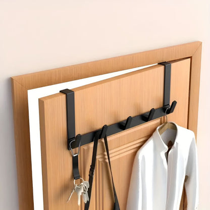 Sleek 5-Hook Over-Door Storage Solution