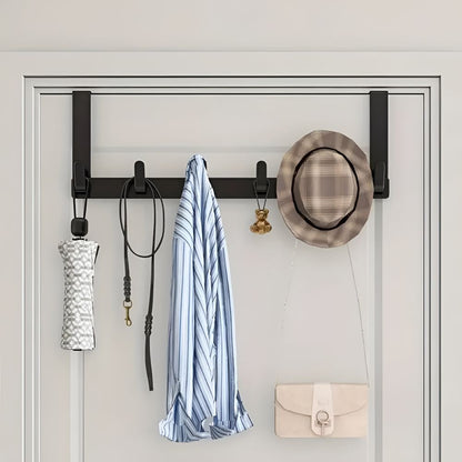 Sleek 5-Hook Over-Door Storage Solution