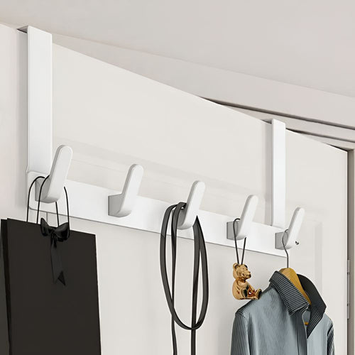 Sleek 5-Hook Over-Door Storage Solution