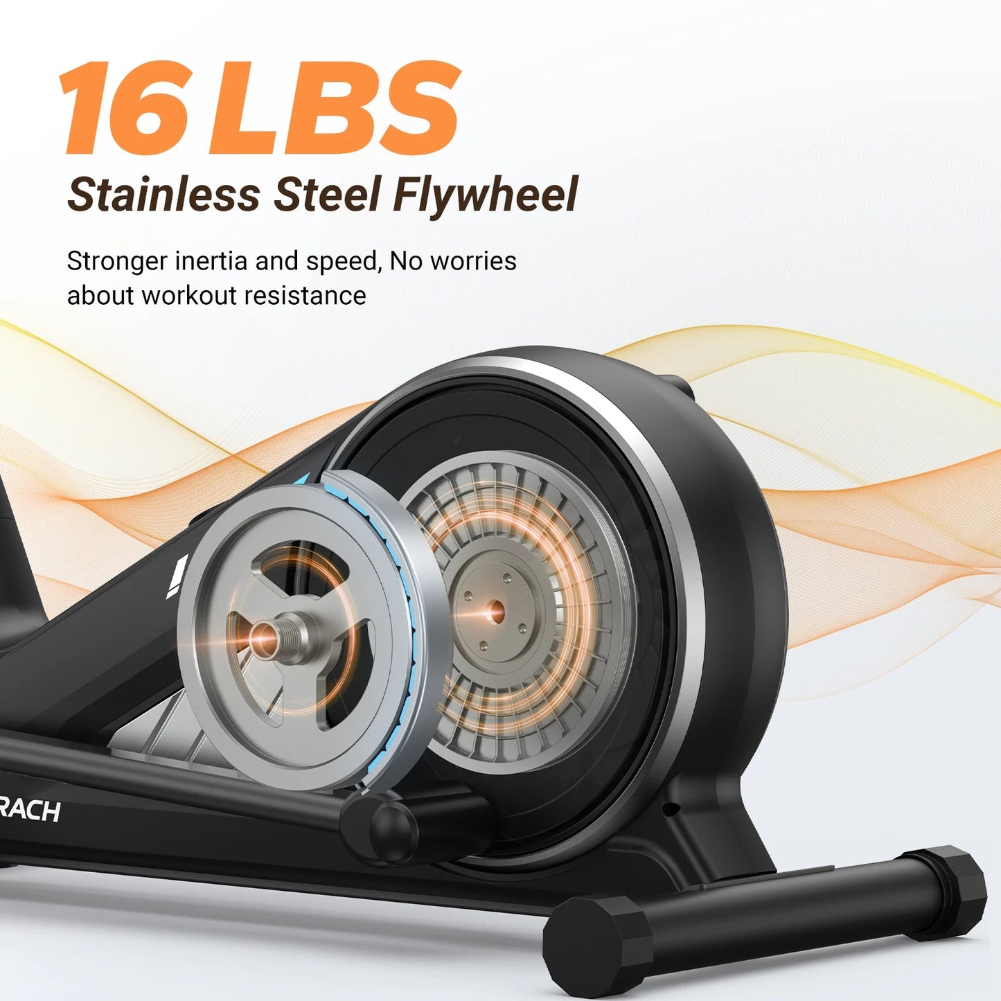 Elliptical Exercise Machine - 16 Resistance Settings, 15.5-Inch Stride, App Sync, 350 lb Weight Limit & Silent Rear Drive
