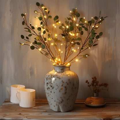 Natural Olive Branch LED Lamp for Ambient Lighting – EverLeaf Light