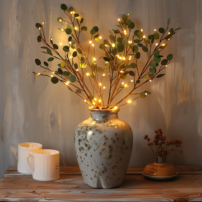 Decorative LED Twig Lamp with Fairy Lights for Bedroom and Living Room
