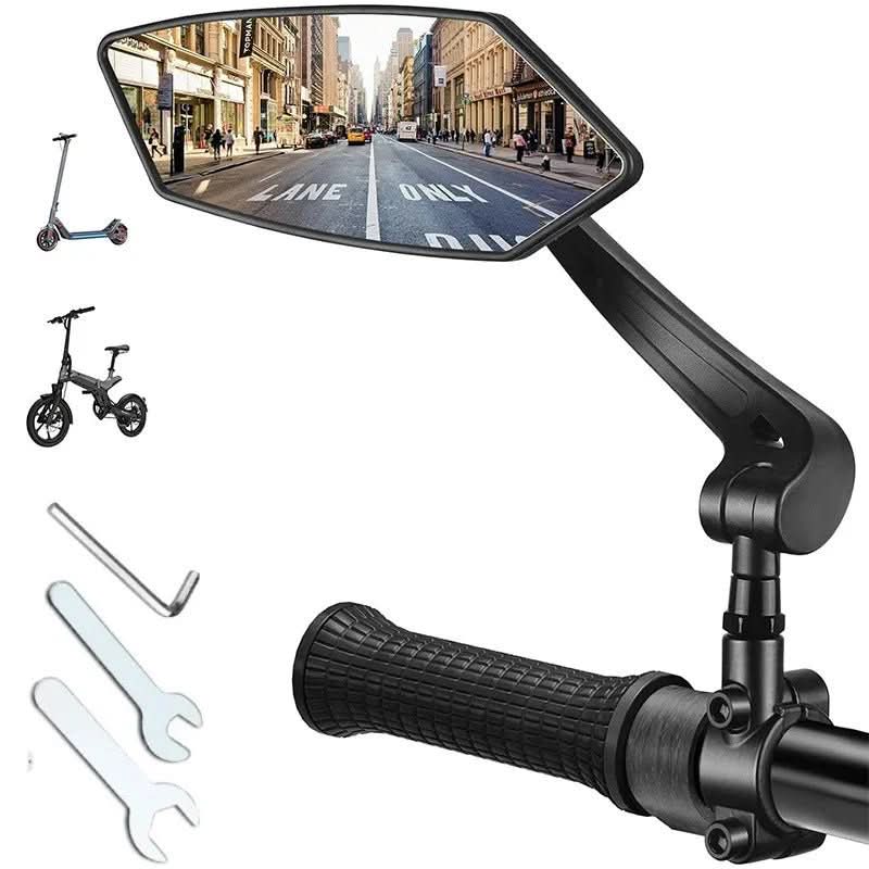 Adjustable Bicycle Rearview Mirror with Wide Angle for Enhanced Safety