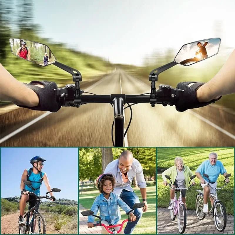 Adjustable Bicycle Rearview Mirror with Wide Angle for Enhanced Safety
