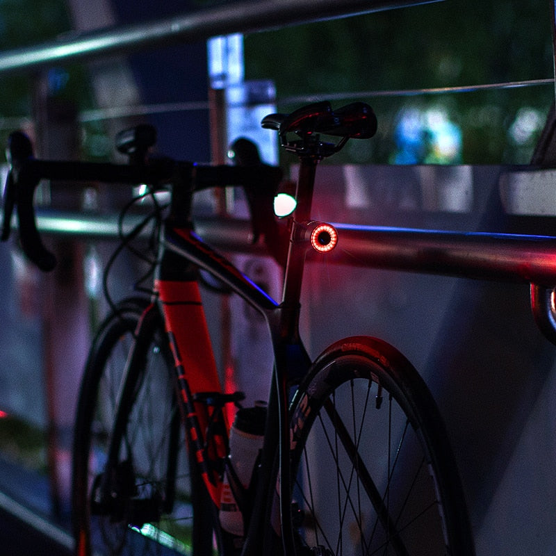 Slim Bicycle Taillight with Automatic Brake Sensor and Light Detection