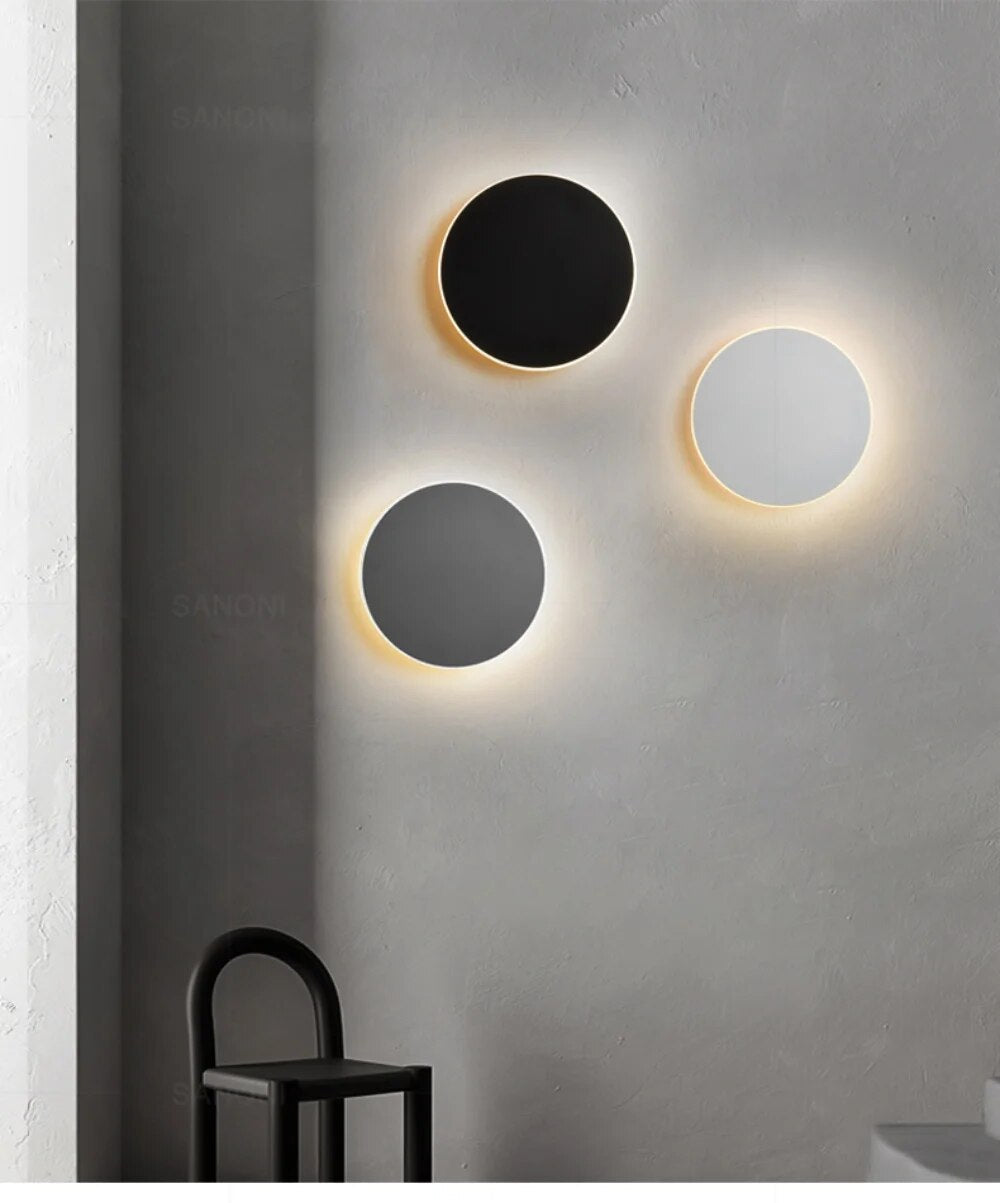 Round Lumeo LED Wall Light – Dimmable, 20/30 cm – Touch & Sensor Control