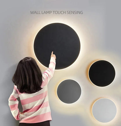 Round Lumeo LED Wall Light – Dimmable, 20/30 cm – Touch & Sensor Control
