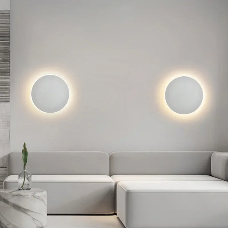 Round Lumeo LED Wall Light – Dimmable, 20/30 cm – Touch & Sensor Control