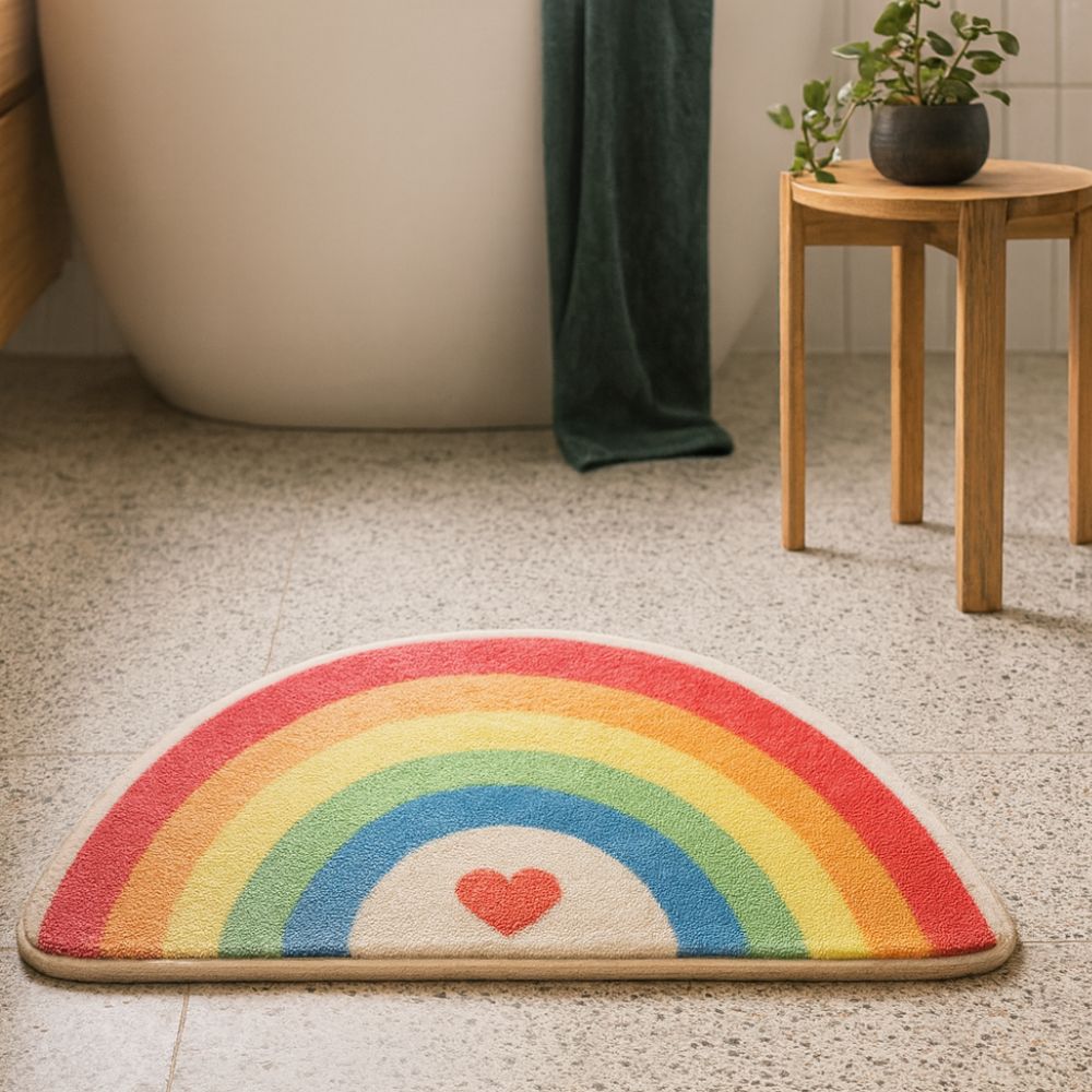 Vibrant Comfort Half-Moon Bathroom Rug
