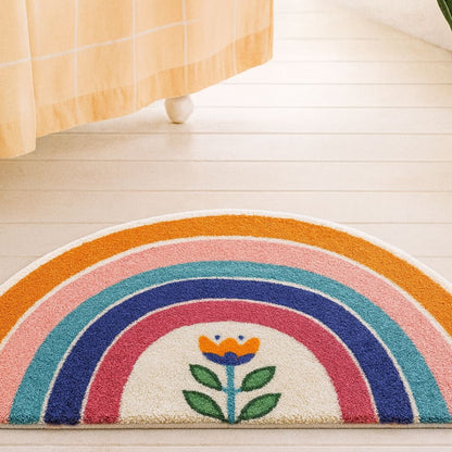 Vibrant Comfort Half-Moon Bathroom Rug