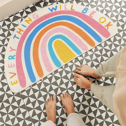 Vibrant Comfort Half-Moon Bathroom Rug