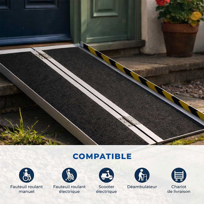 Foldable Access Ramp for Portable Use