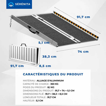 Foldable Access Ramp for Portable Use