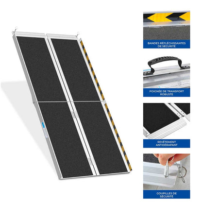 Foldable Access Ramp for Portable Use