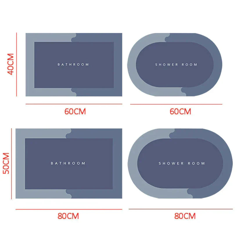 Fast-Drying Non-Slip Mat for Safer Entryways and Bathrooms