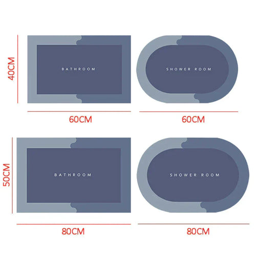 Fast-Drying Non-Slip Mat for Safer Entryways and Bathrooms