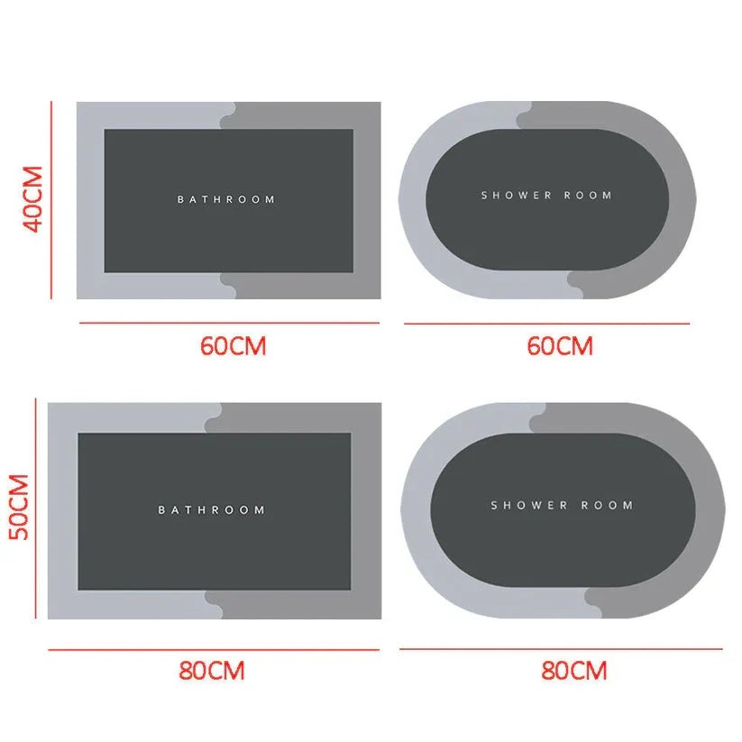 Fast-Drying Non-Slip Mat for Safer Entryways and Bathrooms