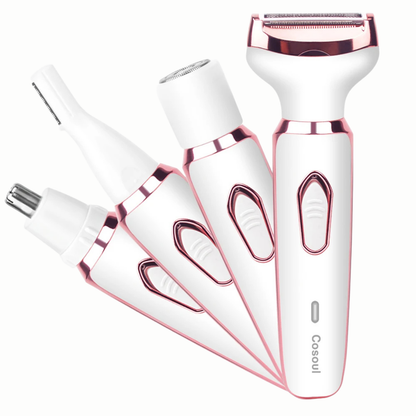 Electric Shaver with Comb and Trimmer – 4 Functions