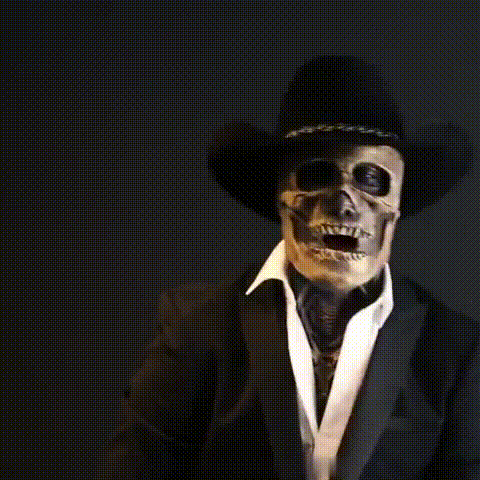 Skull Mask for Halloween Featuring Brain Design