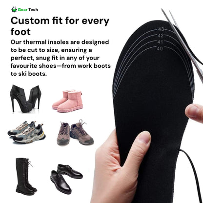 Rechargeable USB Heated Insoles – Breathable Portable Foot Warmers