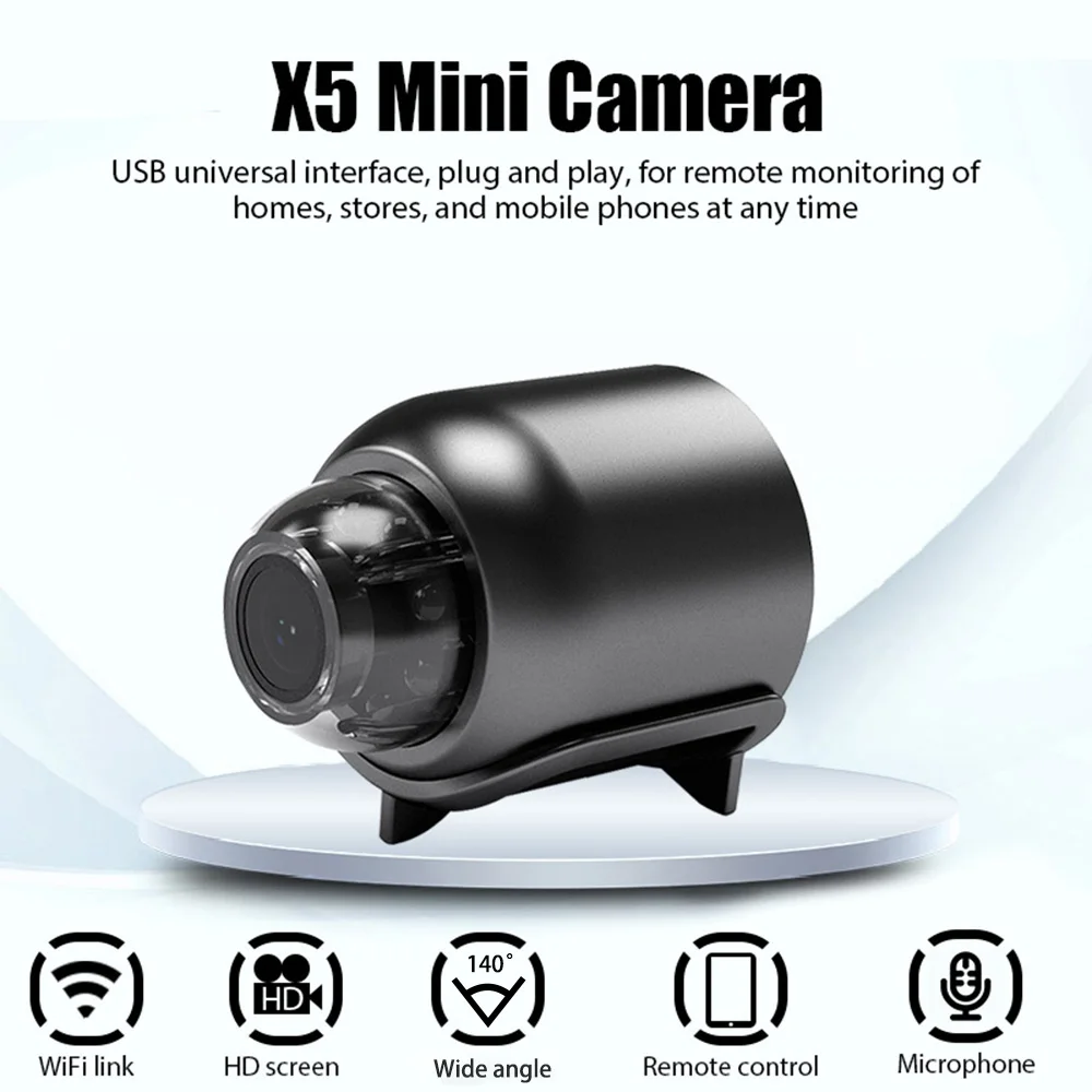 High-Definition Compact Camera Featuring Remote Access and Wide-Angle Lens