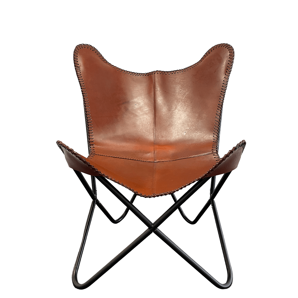Genuine Leather Bat Chair in Various Colors Available