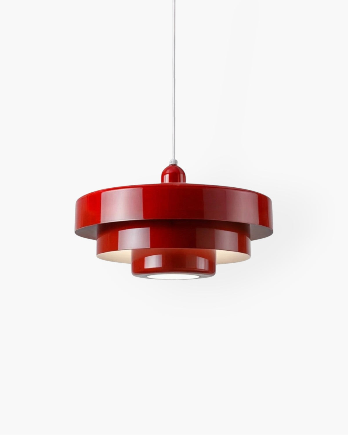 Modern Statement Pendant Light in Retro Orange Design