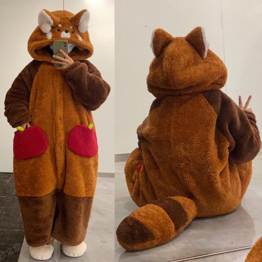 Cozy Pajama Set for Comfortable Sleep All Night - Red Panda Design