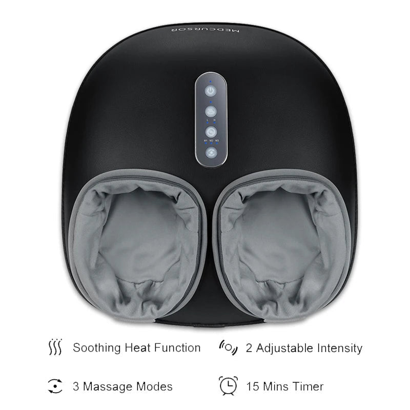 Heated Foot Massager with Shiatsu Kneading and Auto Timer