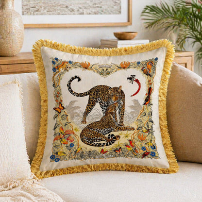 Exotic Jungle Velvet Throw Pillow Cover