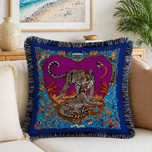 Exotic Jungle Velvet Throw Pillow Cover