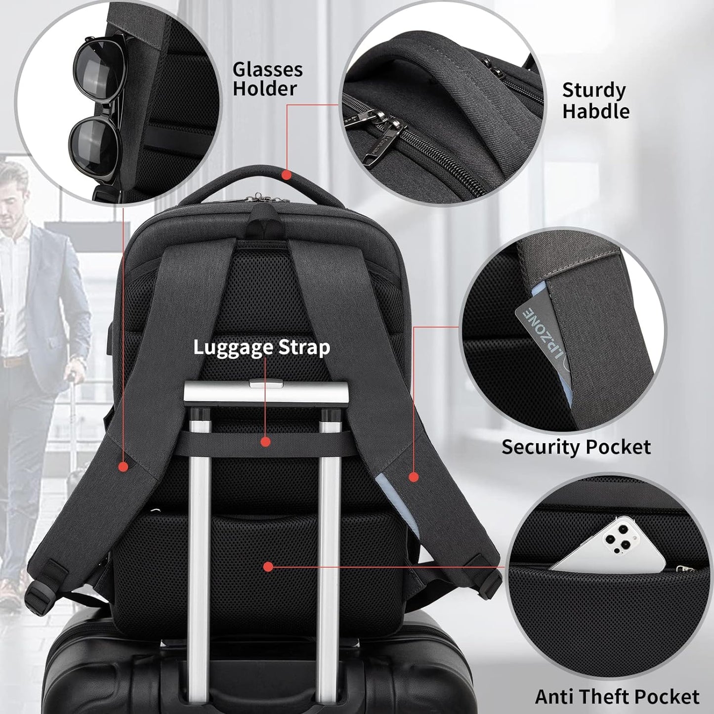 Ultimate Travel Laptop Backpack | Waterproof & Secure