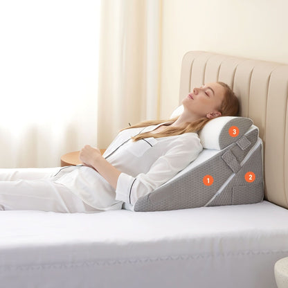 Elevated Comfort Pillow for Leg and Back Support Relaxation