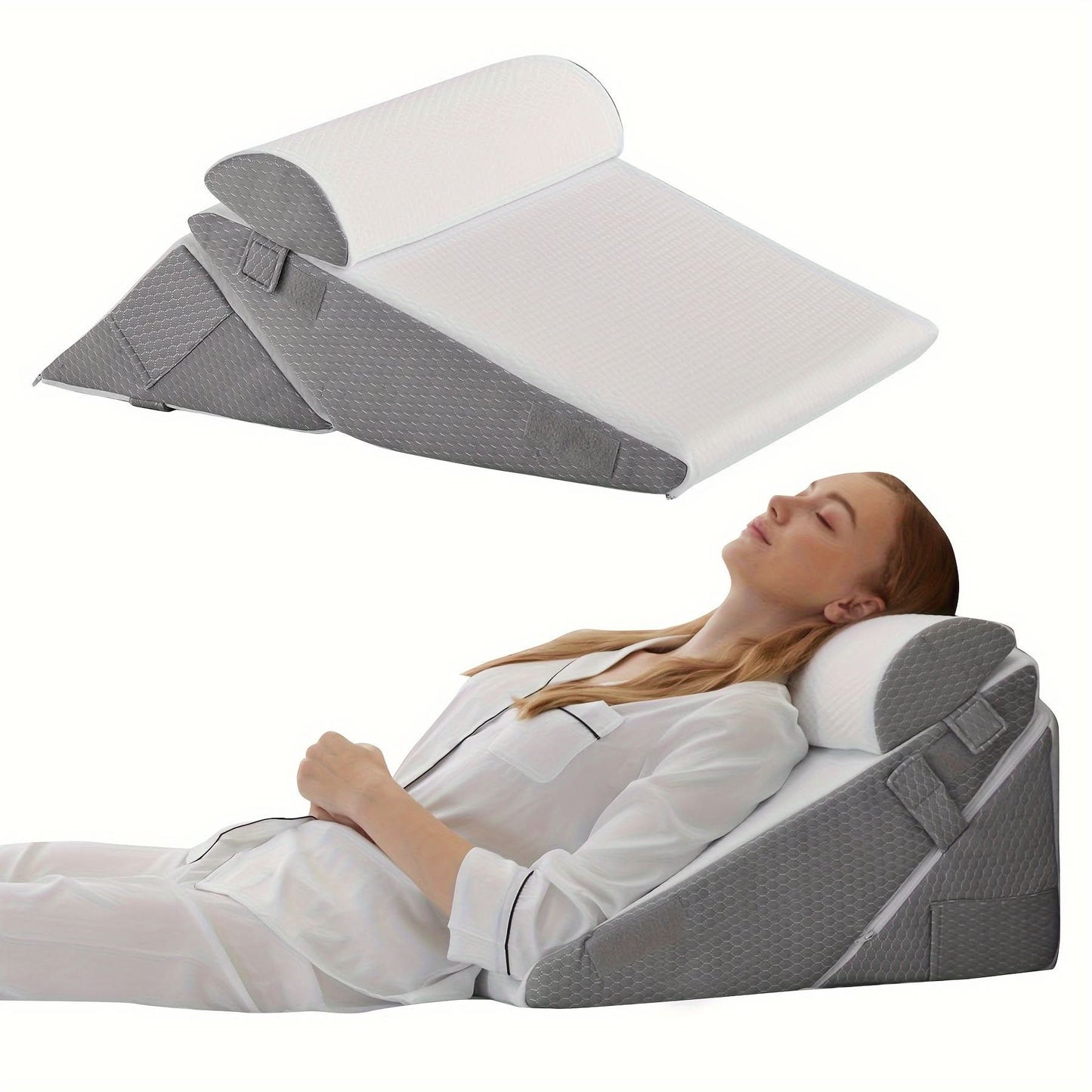 Elevated Comfort Pillow for Leg and Back Support Relaxation