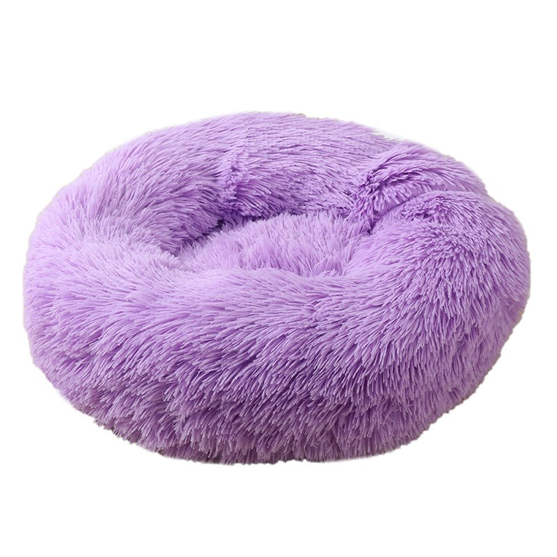 Cozy Dog Bed in Donut Shape with Detachable Cover