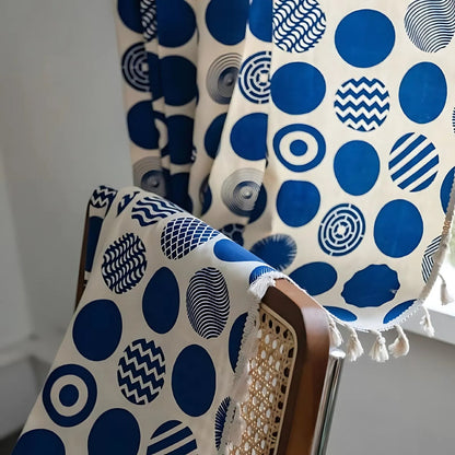 Charming Vintage Dot Pattern Window Drapes