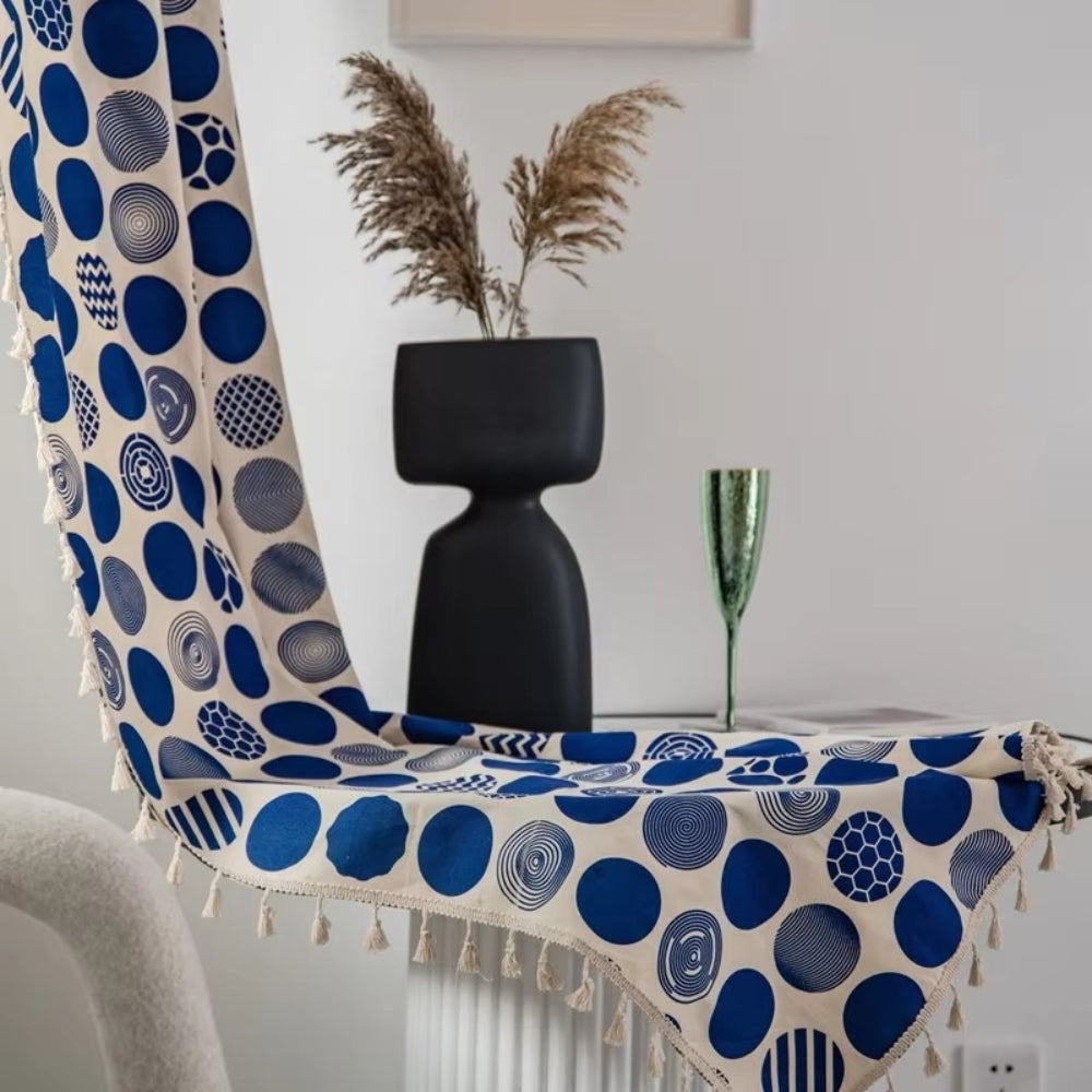 Charming Vintage Dot Pattern Window Drapes